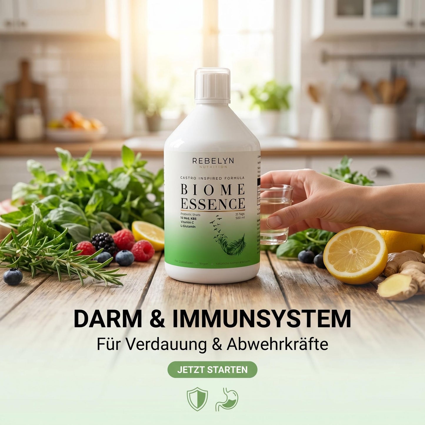 Biome Essence - Dagelijkse Shot voor Darmflora, Spijsvertering & Immuunsysteem