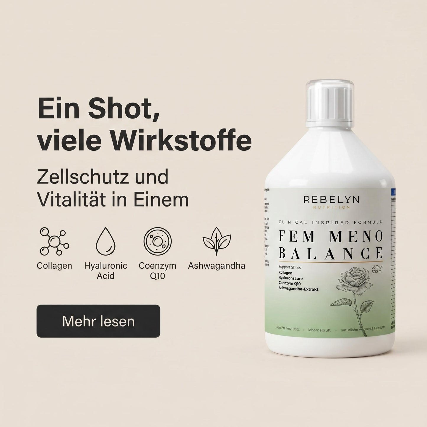 Fem Meno Balance Collageen Shots – Sinaasappel