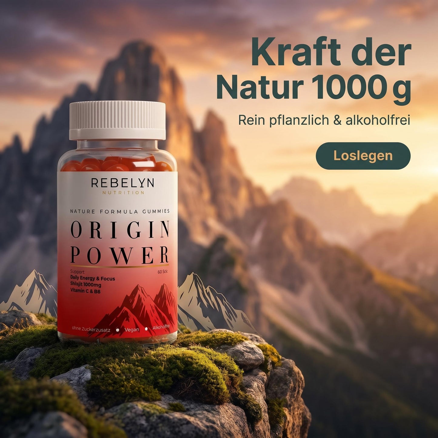 Premium Shilajit Gummies 1000 + Vitamine C, B6, B12