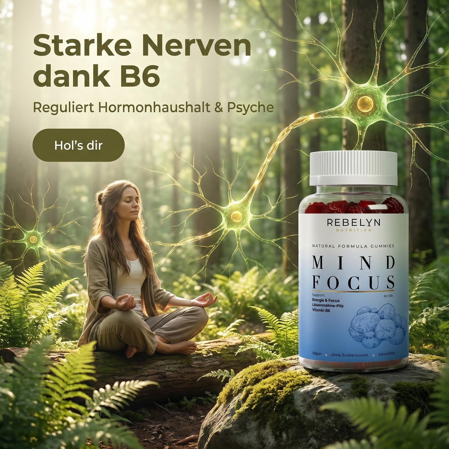 Lion's Mane + Vitamine B6 Gummies - 60 st.