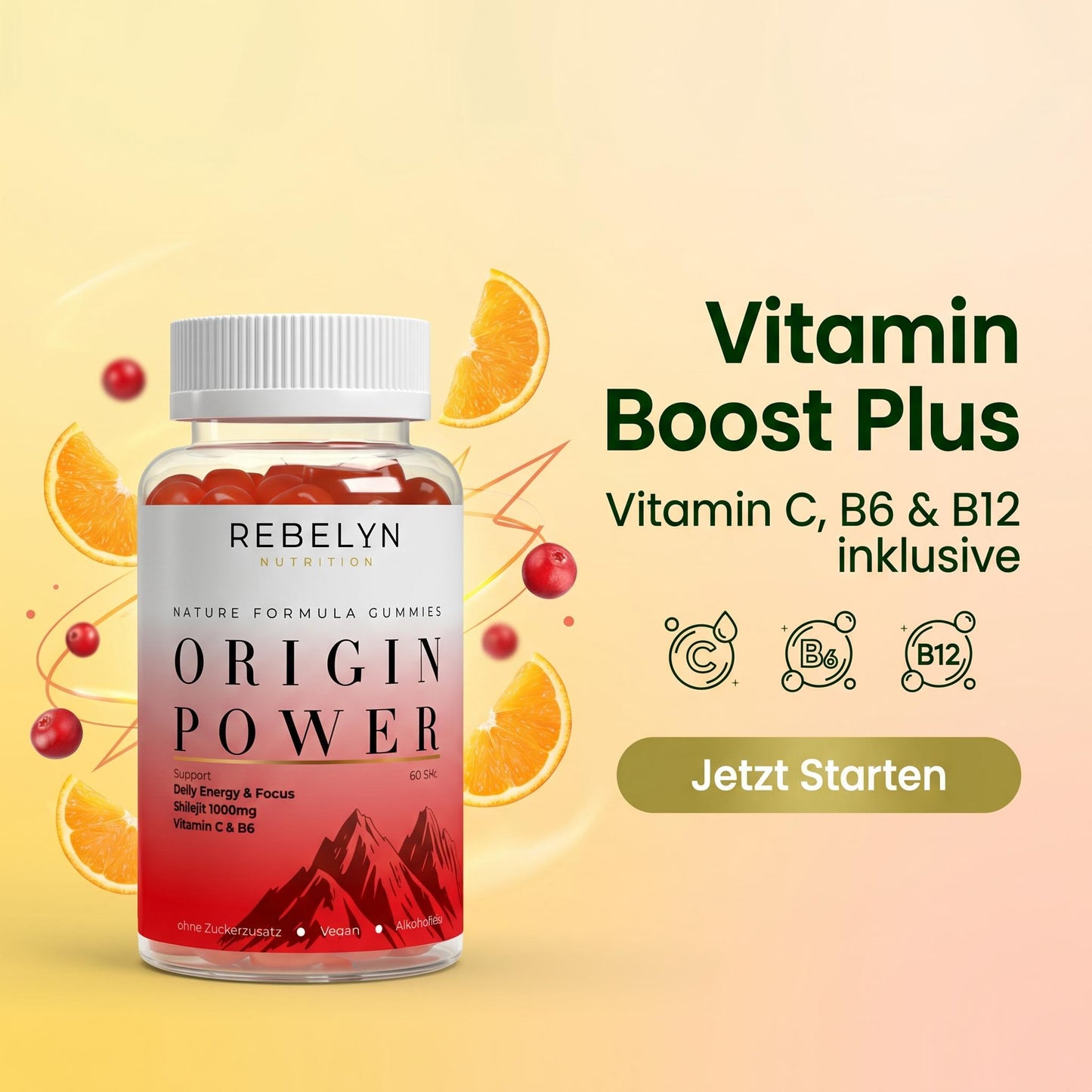 Premium Shilajit Gummies 1000 + Vitamine C, B6, B12